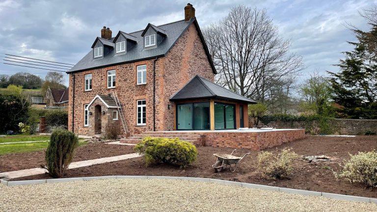 Clatworthy Hse Front & Side Elevations